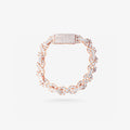 Peter Marco rose gold round and baguette cut diamond infinity link bracelet
