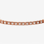Peter Marco rose gold round cut diamond tennis bracelet, detail view
