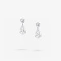 Peter Marco round and pear cut white diamond drop earrings