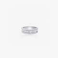 Peter Marco round cut and emerald cut double band diamond ring
