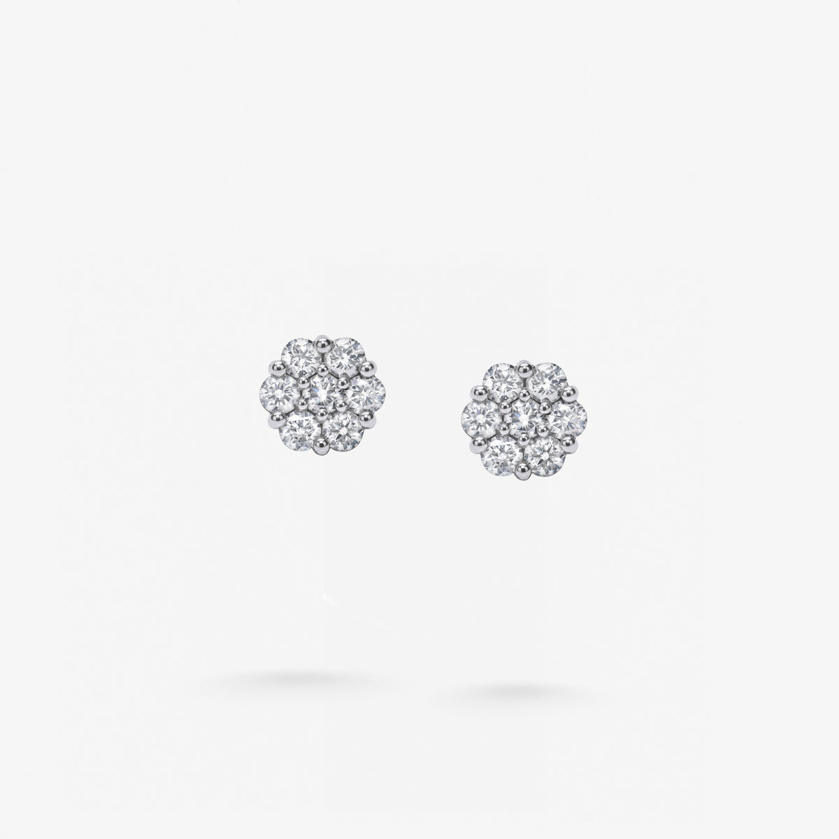 Peter Marco round cut diamond cluster stud earrings
