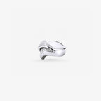 Peter Marco round cut diamond crossover ring, side view