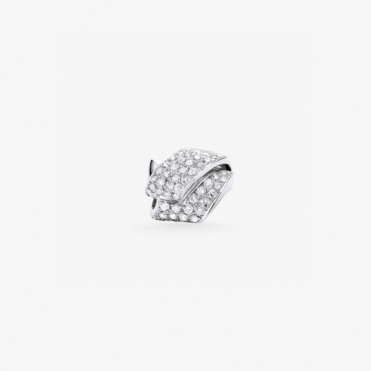 Peter Marco round cut diamond crossover ring