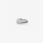 Peter Marco round cut diamond dome ring, side view