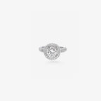 Peter Marco round cut diamond halo ring