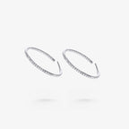 Peter Marco round cut diamond hoop earrings, side view