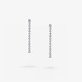 Peter Marco round cut diamond linear drop earrings