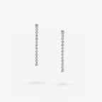 Peter Marco round cut diamond linear drop earrings