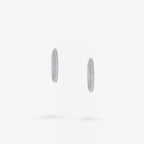 Peter Marco round cut diamond oval hoop earrings