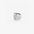 Peter Marco round cut diamond ring, side view