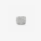 Peter Marco round cut diamond pavé wide band ring