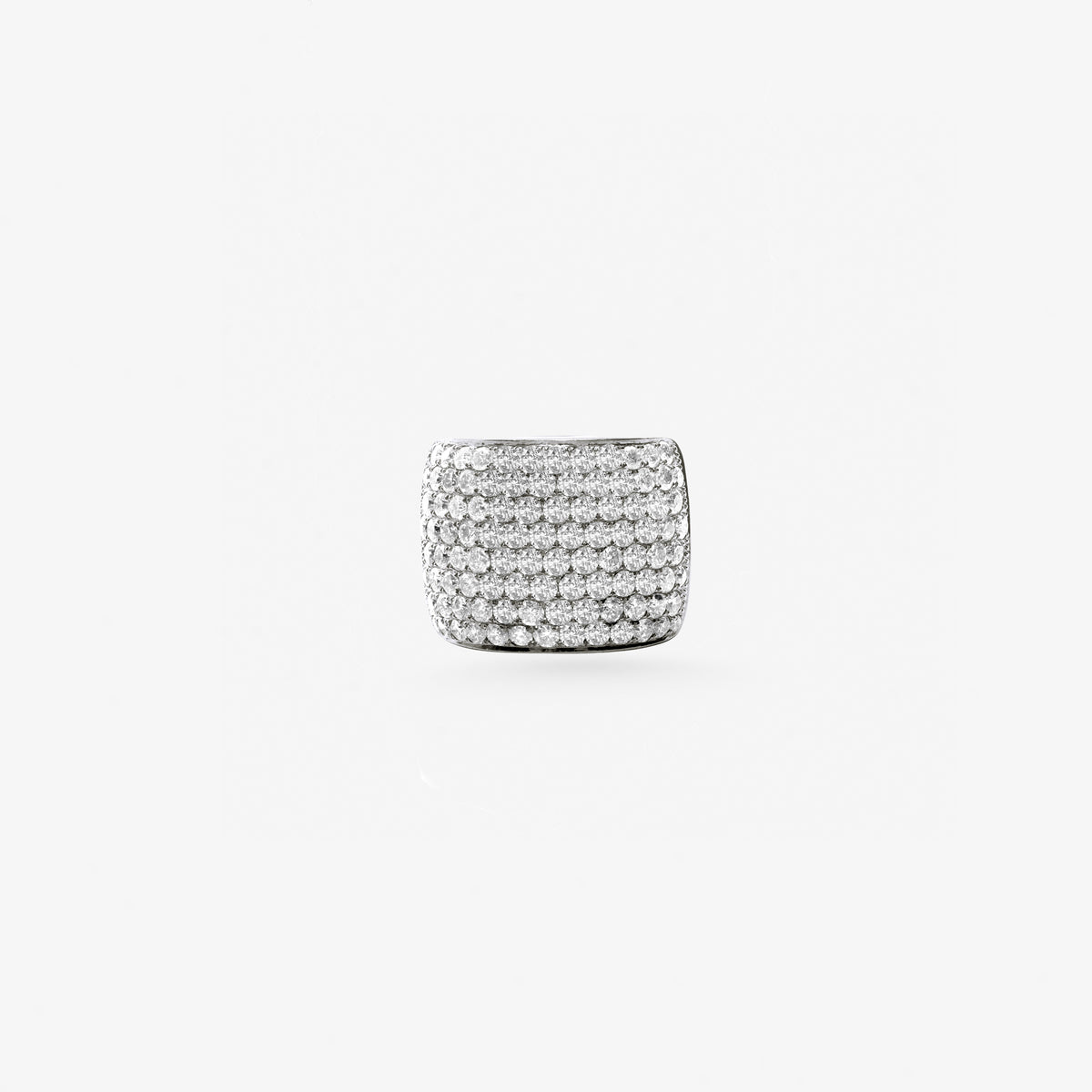 Peter Marco round cut diamond pavé wide band ring