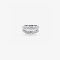 Peter Marco round cut and emerald cut diamond ring front view