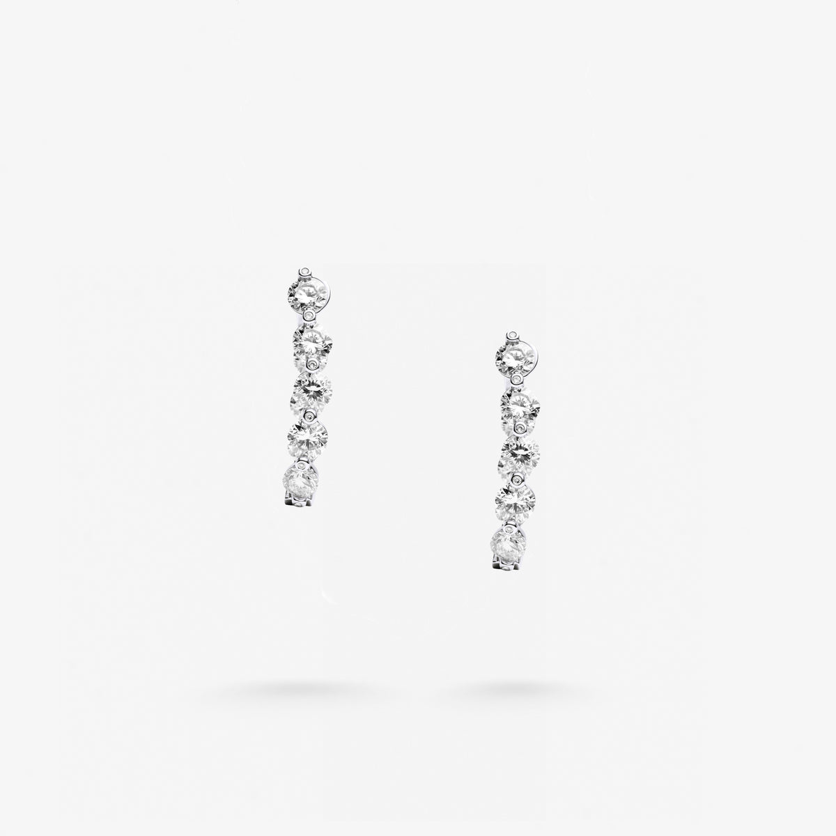 Peter Marco round cut white diamond drop earrings