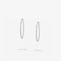 Peter Marco round cut white diamond hoop earrings