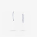 Peter Marco round cut white diamond hoop earrings