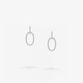 Peter Marco white diamond oval hoop earrings