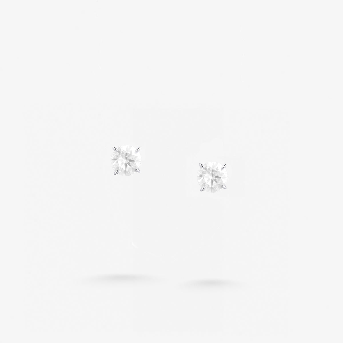 Peter Marco round cut white diamond stud earrings