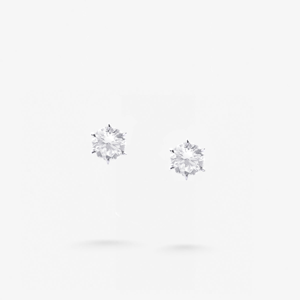 Peter Marco round cut white diamond stud earrings