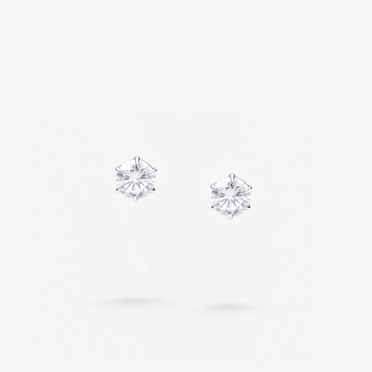 Peter Marco round cut white diamond stud earrings