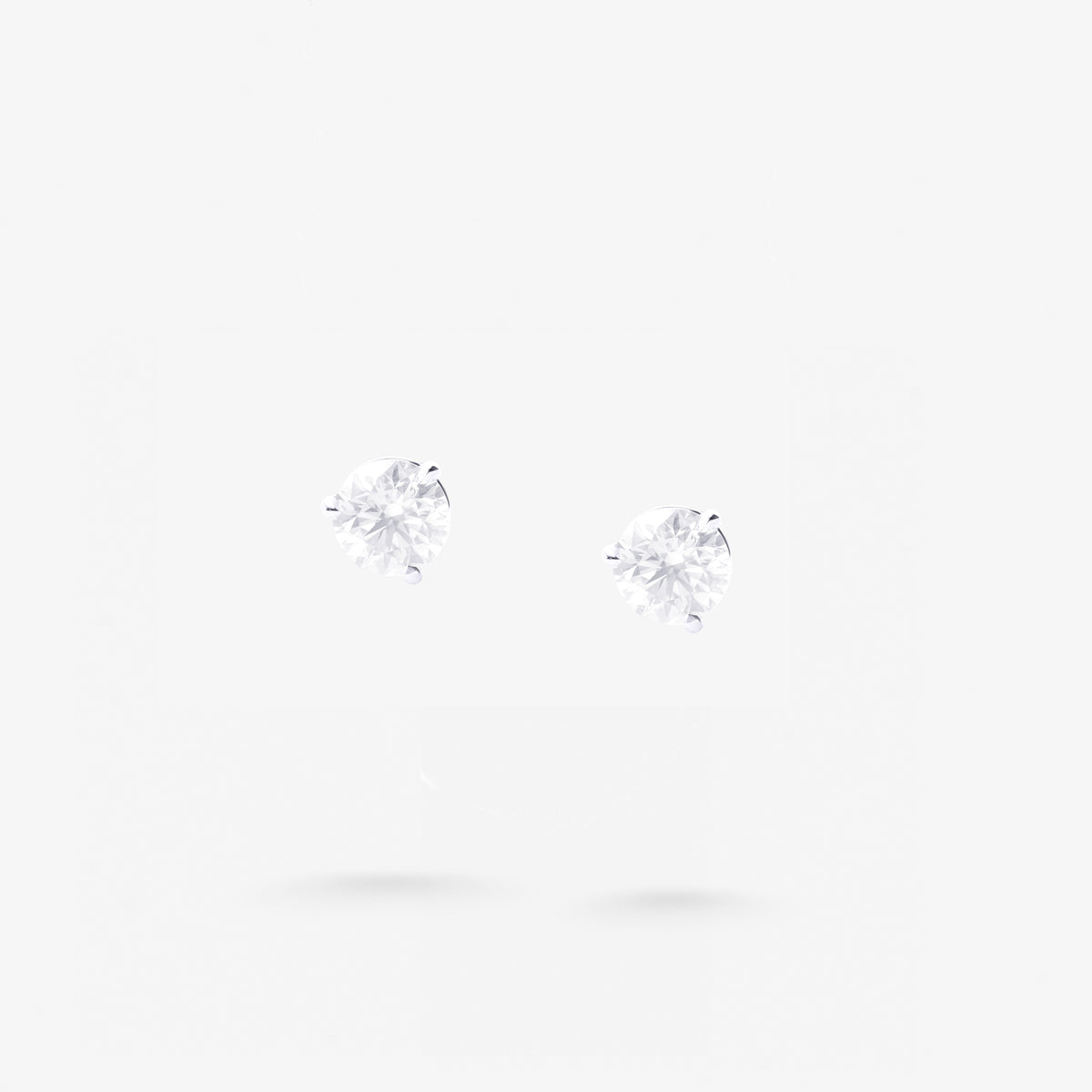 Peter Marco round cut white diamond stud earrings