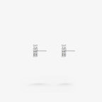 Peter Marco white diamond star stud earrings, side view