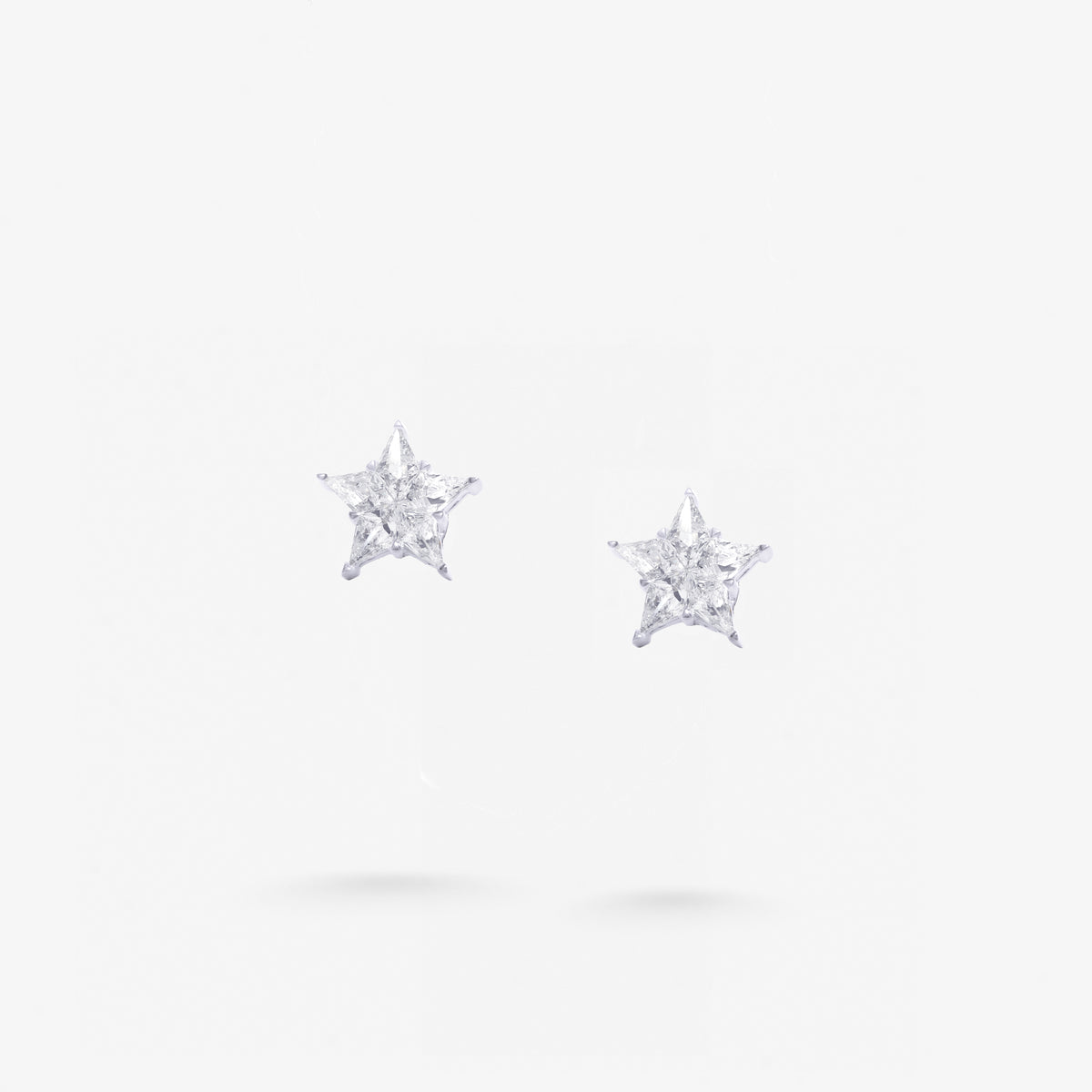 Peter Marco white diamond star stud earrings