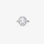 Peter Maro white gold multi stone diamond halo ring