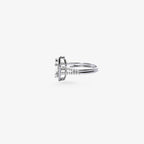 Peter Marco white gold multi stone diamond halo ring, side view