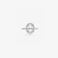 Peter Marco white gold oval cut and round cut diamond halo ring
