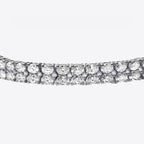 Peter Marco white gold oval cut diamond two row bracelet detail view