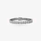 Peter Marco white gold oval cut diamond two row bracelet