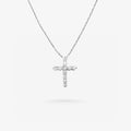 Peter Marco white gold round cut diamond cross pendant