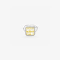 Peter Marco yellow cushion cut and round cut diamond halo ring