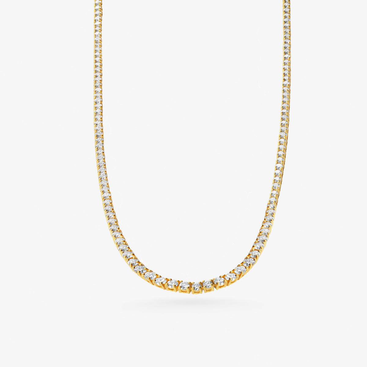 Peter Marco yellow gold round cut diamond necklace